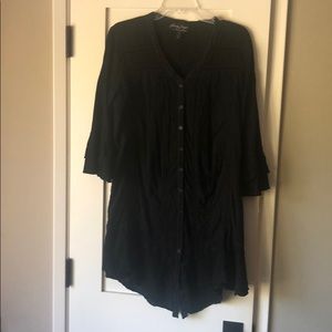 Embroidered black tunic